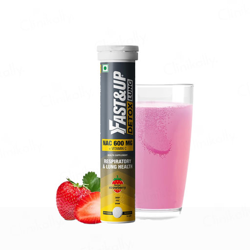 Fast&Up Detox Lung NAC 600mg Effervescent Tablet - Strawberry Flavour